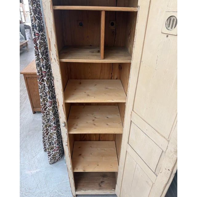 Vitage Patinated Wardrobe in Wood, 1940s For Sale - Image 13 of 16