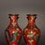 Red Pair of Vintage Chinese Cloisonné "Dragon & Phoenix" Vases - 1083g For Sale - Image 8 of 9