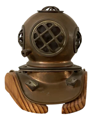 1960s Brass Diving Helmet Sculpture