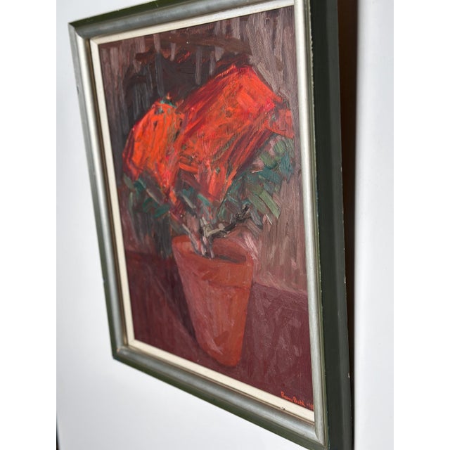 1940s Rune Bohl, Flower Still Life, 1948, Oil on Panel, Framed For Sale - Image 5 of 18