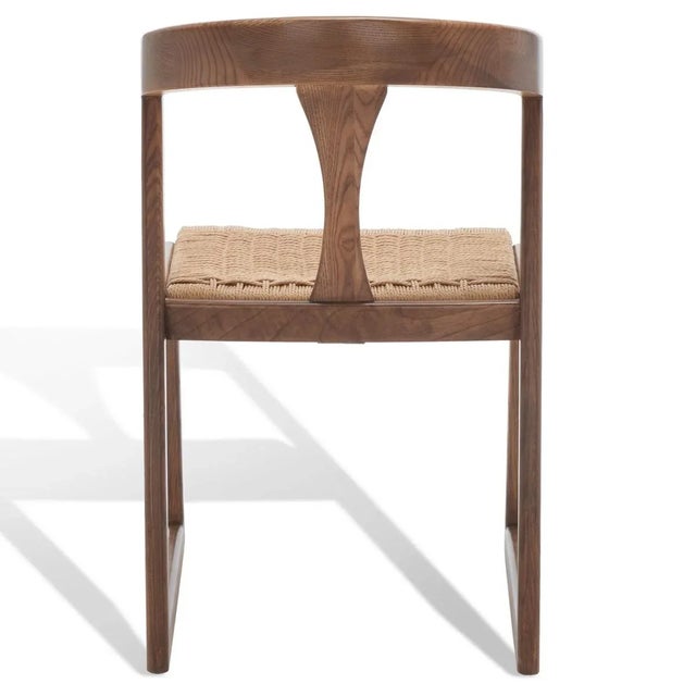Brown Jamal Woven Dining Chair - Walnut/Natural, Set of 2 For Sale - Image 8 of 11