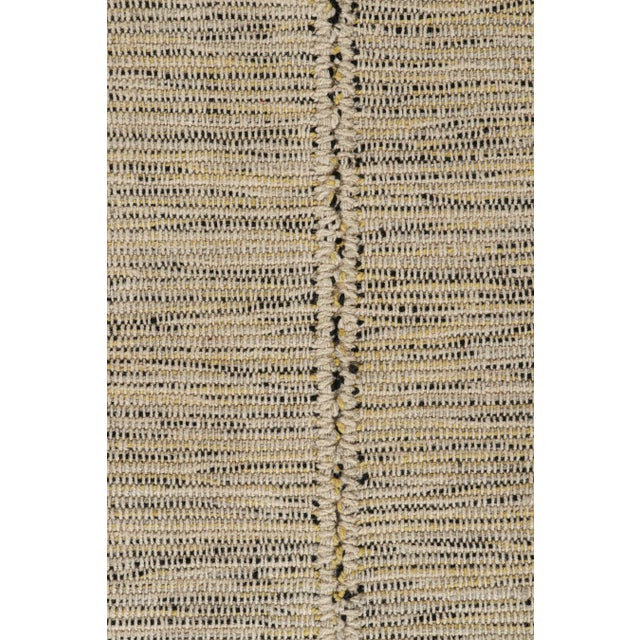 2010s Rug & Kilim’s Contemporary Kilim Rug in Beige With Black and Yellow Accents For Sale In New York - Image 6 of 8