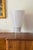 Monumental floor / table Glass Table Lamp Selenova Italy, 1970s Clear, transparent glass, opal-coated glass and painted...