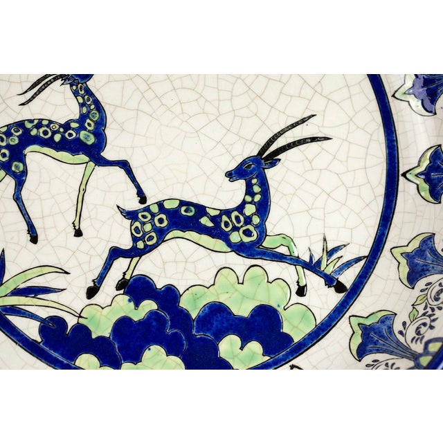 1980s Crackle-Glazed Earthenware Bowl from Boch Frères, 1980s For Sale - Image 5 of 11