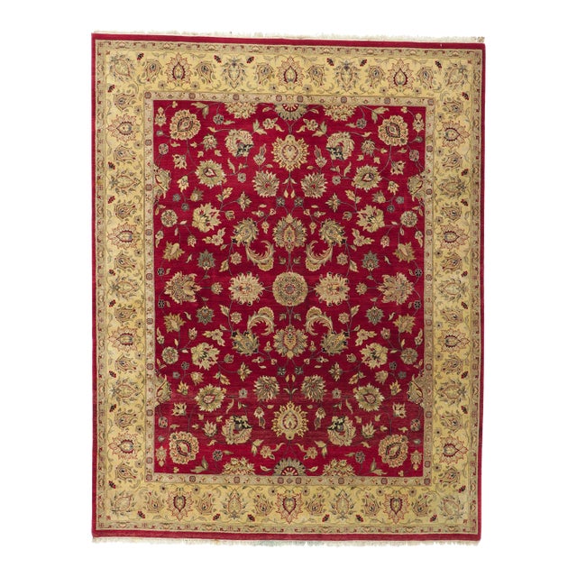 Vintage Red Indian Rug - 08'02 X 10'05 For Sale