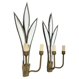 French Bronze Theatre Wall Lights, 1970, Set of 2 For Sale