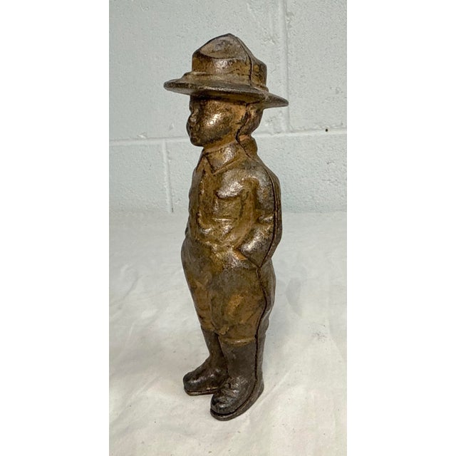 Cast Iron Dough Boy w.w.i. Soldier Still Bank. By Grey Iron Toy Co., C. 1919 For Sale - Image 12 of 13