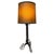 Brown Amsterdam School Table Lamp in Wrought Iron with Parchment Shade, 1930s For Sale - Image 8 of 8