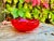 Stunning vibrant red Murano Style decorative bowl or candy dish. A simply gorgeous piece of functional art. This piece is...