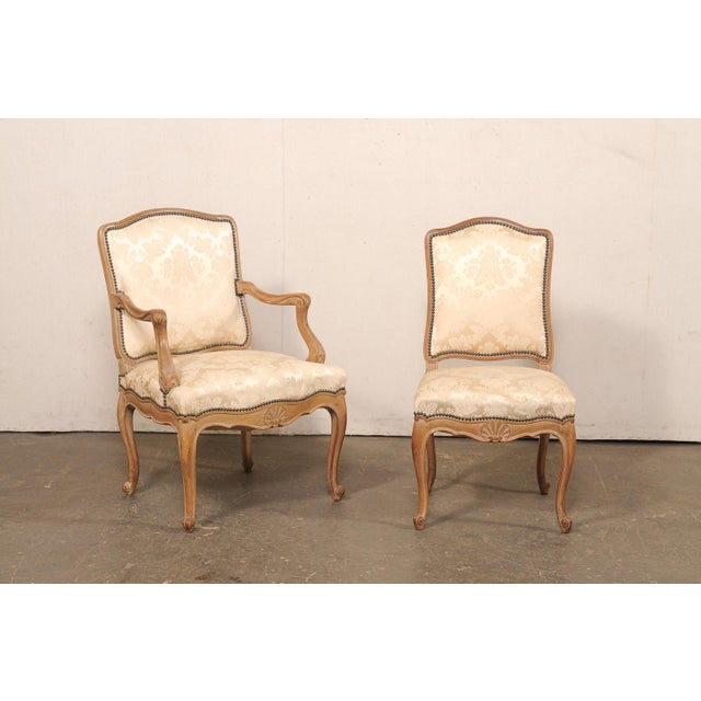 French Mid 20th Century French Louis XV Style Dining Chairs (Set of 10) For Sale - Image 3 of 13