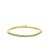 A contemporary tennis bracelet by Jean Vitau, featuring vibrant green tsavorite stones. The bracelet is adorned with round...