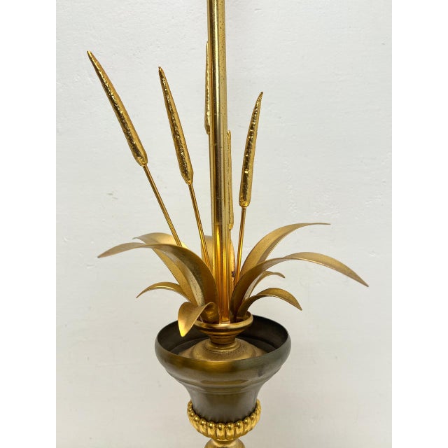 Regency Gilt Wheat Leaves Table Lamp, 1970s For Sale - Image 9 of 12