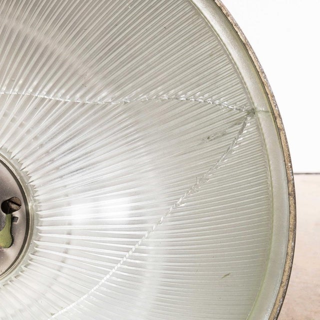 Large Holophane Industrial Pendant Lamp with Grill Top, 1970s For Sale - Image 11 of 14