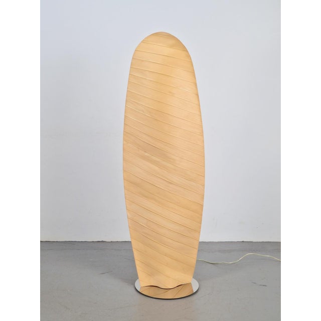 1990s Modern Wooden Wing Floor Lamp from Gamma Delta Group SRL Padova, Italy, 1990s For Sale - Image 5 of 18
