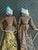Striking pair of vintage Indonesian Wayang Golek rod puppets, dating approximately to the mid-20th century, circa...