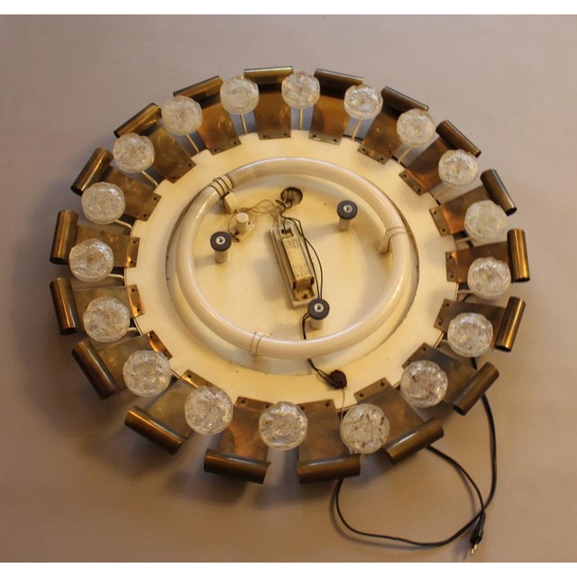 Vintage Mirror with Brass Details, 1960 For Sale - Image 12 of 13