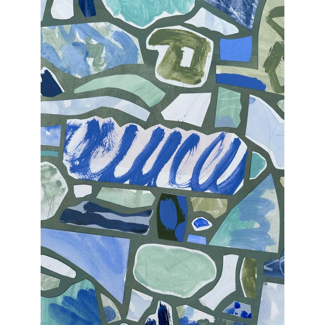 Contemporary "Collected No.20, Seaglass" Collage on Paper For Sale - Image 3 of 3