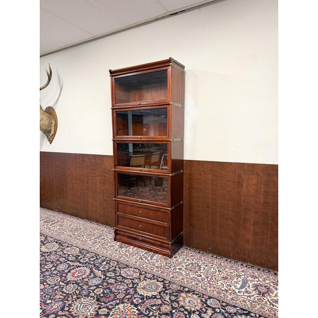 English Mahogany Bookcase from Globe Wernicke For Sale - Image 3 of 15