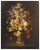 Flowers - Oil on canvas cm. 100x80, Carlo De Tommasi, Italy, 2009. Gold leaf gilded and mahogany lacquered wooden frame....