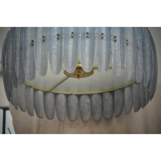 Mid-Century Style Murano Glass and Brass Ceiling Light, 2000s For Sale - Image 4 of 13