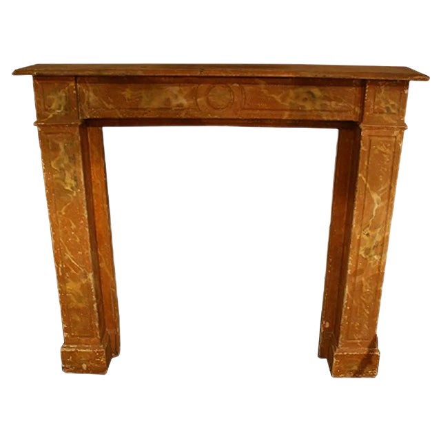 Antique Wood Fireplace Mantle, 1850s For Sale