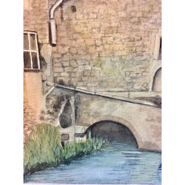 Paper Mid 20th Century French Watercolor Painting For Sale - Image 7 of 10