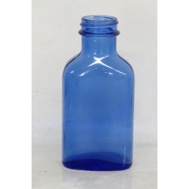 American Chas H Phillips Chemical Co Milk of Magnesia Blue Glass Bottle For Sale - Image 3 of 10