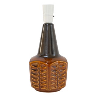 Danish Modern Brown Ceramic Table Lamp by Søholm, 1960s For Sale