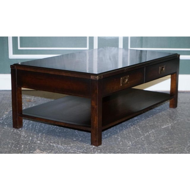 Vintage Military Campaign Brass Coffee Table For Sale - Image 12 of 14