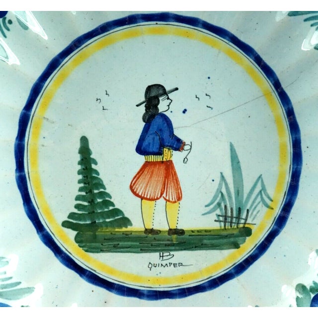 Large Antique French Ceramic Bowl by Henriot Quimper, 1800s For Sale - Image 3 of 18