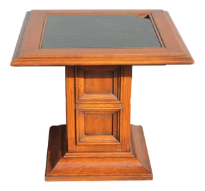 Mid-Century Slate Top Accent Table