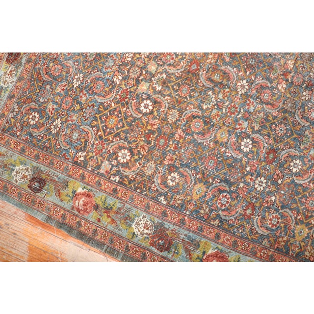 Antique Persian Bidjar Accent Rug For Sale - Image 11 of 12