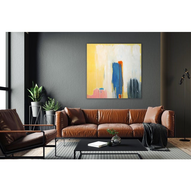 2026, Abstract Ethereal Oil Painting on Canvas in Pastel Tones, Blooming, Abstract Modern Painting by Natalia Roman For Sale In Miami - Image 6 of 8