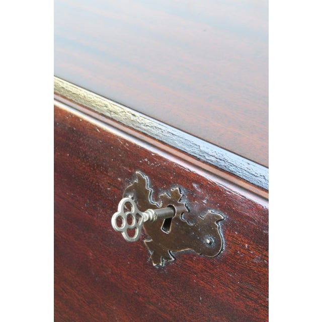 Prays Furniture 1940s Ball and Claw Feet Serpentine Mahogany Secretary Desk 6254 For Sale - Image 12 of 18