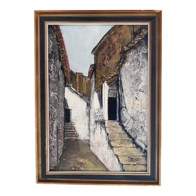 Mediterranean Subject Original Oil on Canvas Painting From Eddy Doorenbos For Sale