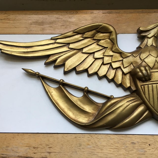 Vintage 1960s Brass Sexton American Eagle Metal Wall Hanging Chairish