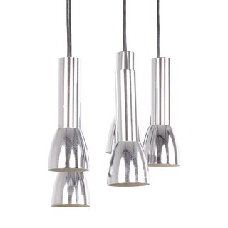 Chrome Cascade Pendant Lamp, 1960s For Sale