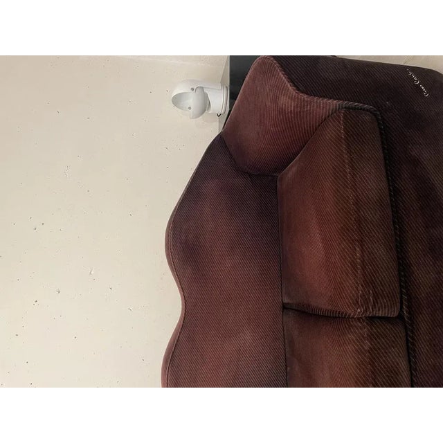 Maroon 2-Seater Sofa by Pierre Cardin for Walter Knoll / Wilhelm Knoll, 1970s For Sale - Image 8 of 9