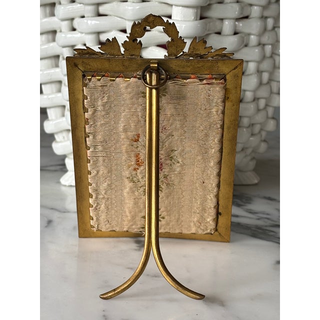 French Antique Napoleon Miniature Portrait in Empire Style Ormolu Frame, Signed For Sale - Image 3 of 18