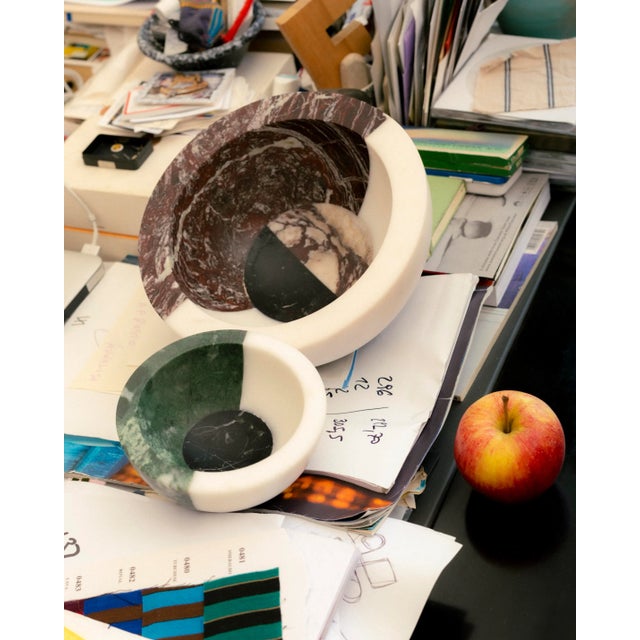2020s Modern Handcrafted Italian Marble Bowl by Arthur Arbesser For Sale - Image 5 of 9