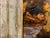 Metal Andrea Stella "Among the Etruscan Ruins" Large Gold Leaf Oil Mixed Media Painting, Figurative, Italian Contemporary Art, 2010 For Sale - Image 7 of 11