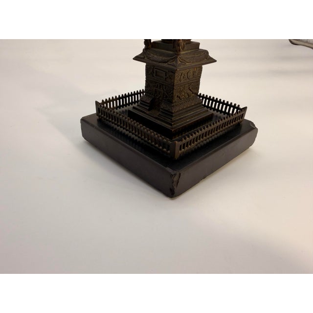 Antique French Grand Tour Bronze Model of the Vendome Column For Sale - Image 10 of 11