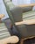 Pair of Attributed to Henning Kjærnulf Danish Oak Lounge Chairs With Ottoman, C. 1960s For Sale - Image 9 of 18