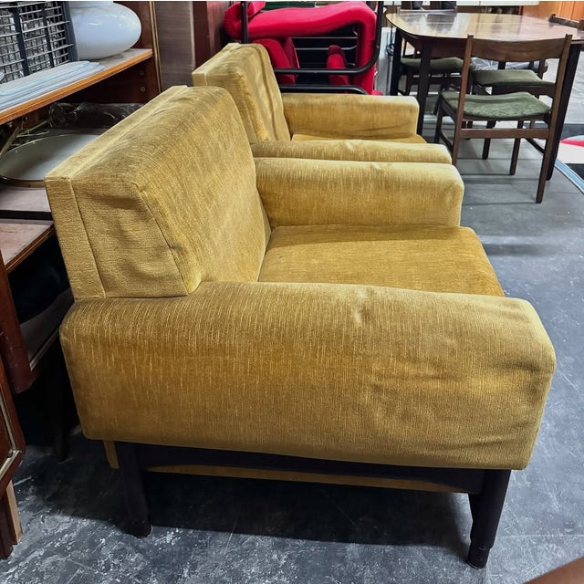 Yellow Vintage Lounge Chairs by Ennio Saliola, 1950s, Set of 2 For Sale - Image 8 of 9