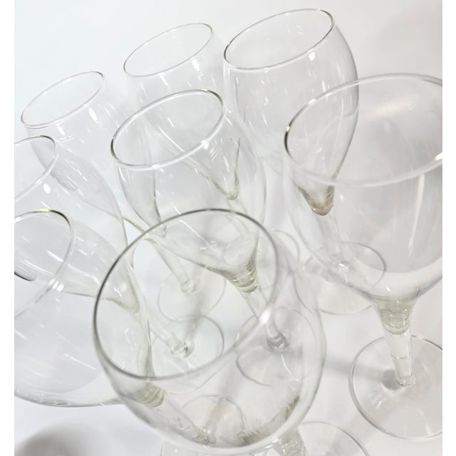 Late 20th Century Art Nouveau Hollow Stem Balloon Style Champagne Flutes - Set of Eight For Sale - Image 13 of 16
