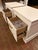 Refinished Two-Drawer Nightstands in Warm White With Brass Hardware, Pair For Sale - Image 4 of 6