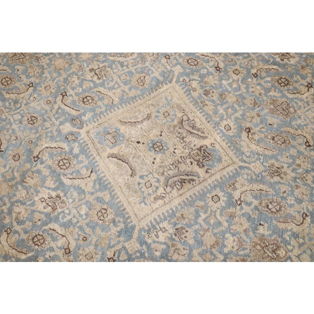 Textile Early 20th Century Soft Blue Persian Mahal Rug - 10'1" x 13'6" For Sale - Image 7 of 11