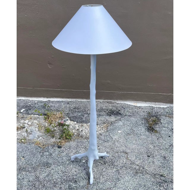 Serge Roche Style Faux Bois Floor Lamp For Sale In Miami - Image 6 of 11