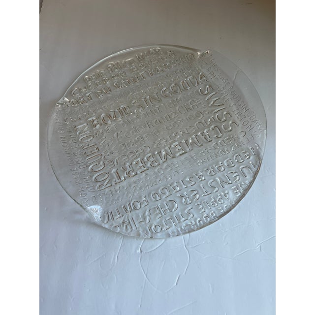 Vintage Glass Cheese Serving Tray For Sale - Image 4 of 6