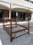 American Late 20th Century Custom-Made Solid Mahogany Queen Size Four Post Bed Frame For Sale - Image 3 of 13